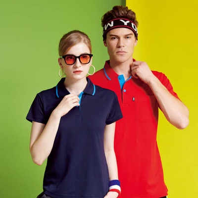 信-棉質短袖POLO衫（深藍、鮮紅、海藍、螢光綠、橘色）