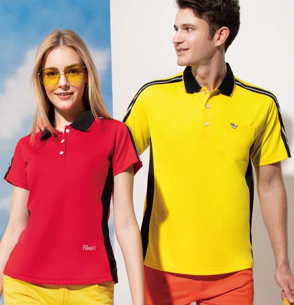 伯-短袖POLO衫（反光設計）- 黃、紅